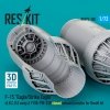 RESKIT RSU72-0300 F‑15 Eagle/Strike Eagle (A, B, C, D, E early, J) F100-PW-220 closed exhaust nozzles for Revell kit (3D Printed) (1/72)